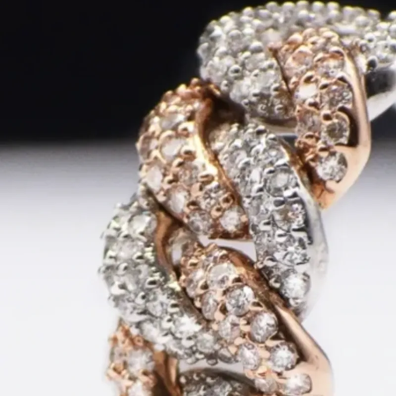 Anillo 14k de Diamantes Naturales 
