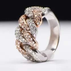 Anillo 14k de Diamantes Naturales 
