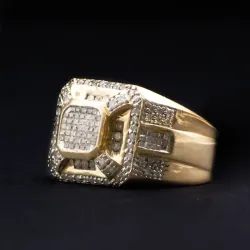 Anillo 14k de Diamantes Naturales