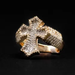 Anillo 10k de Diamantes Naturales 