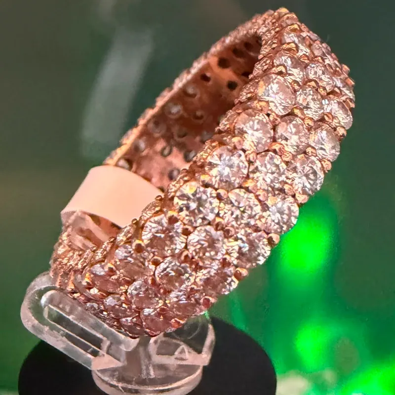 Anillo 10k de Diamantes Naturales