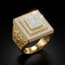 Anillo 10k Macizo Super Volumen