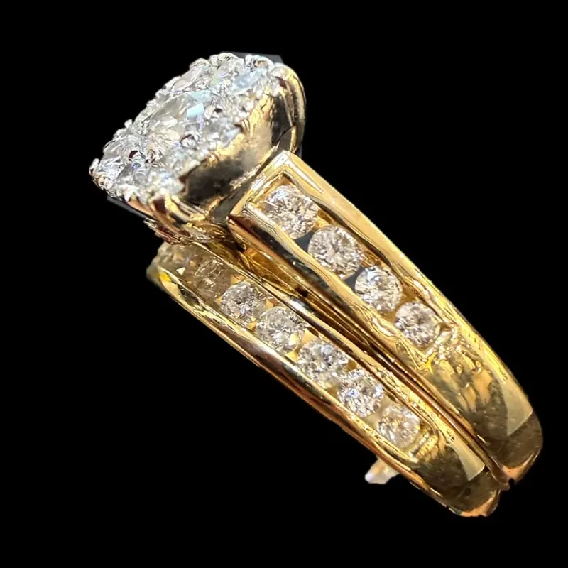 Anillo 14k de Diamantes Naturales