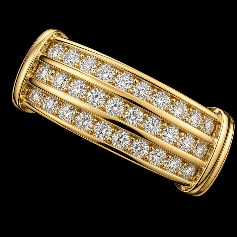 Anillo 14k de Diamantes Naturales