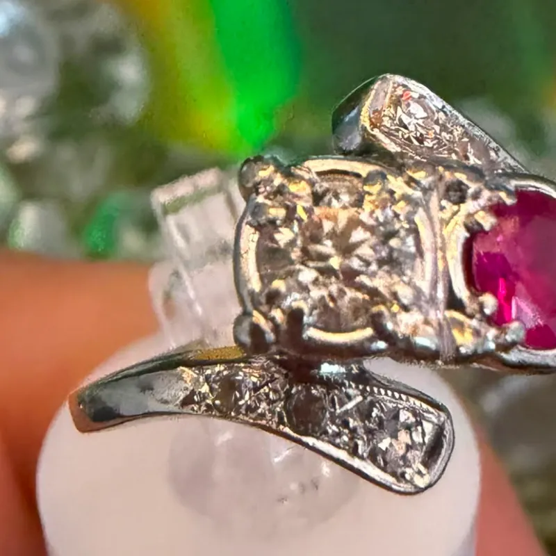 Anillo 14k de Diamantes Naturales