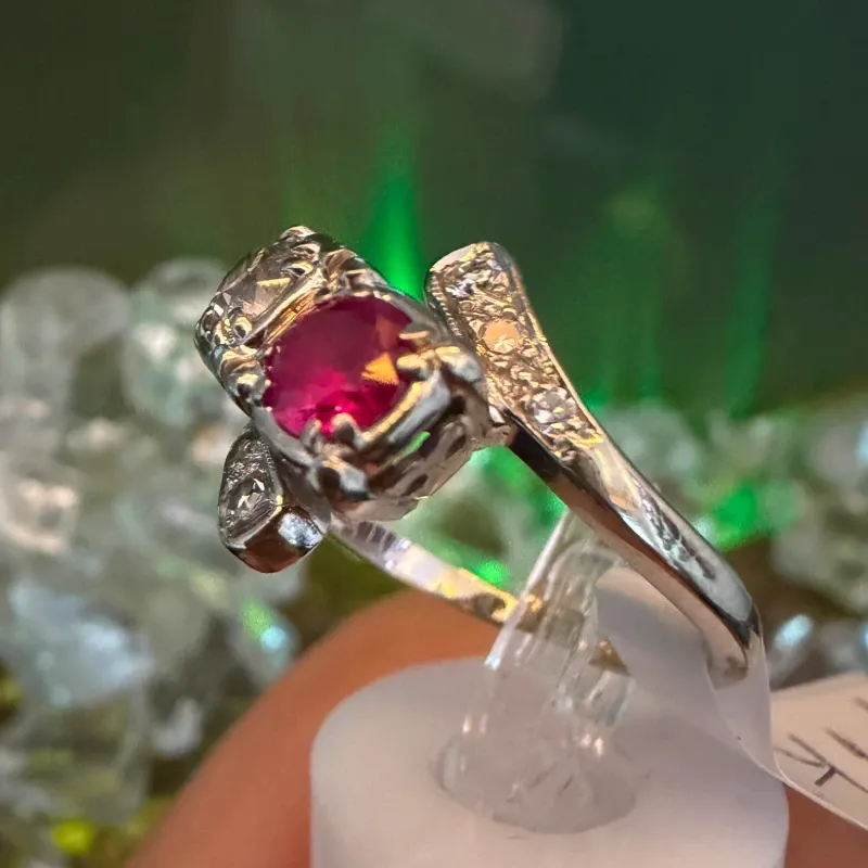 Anillo 14k de Diamantes Naturales