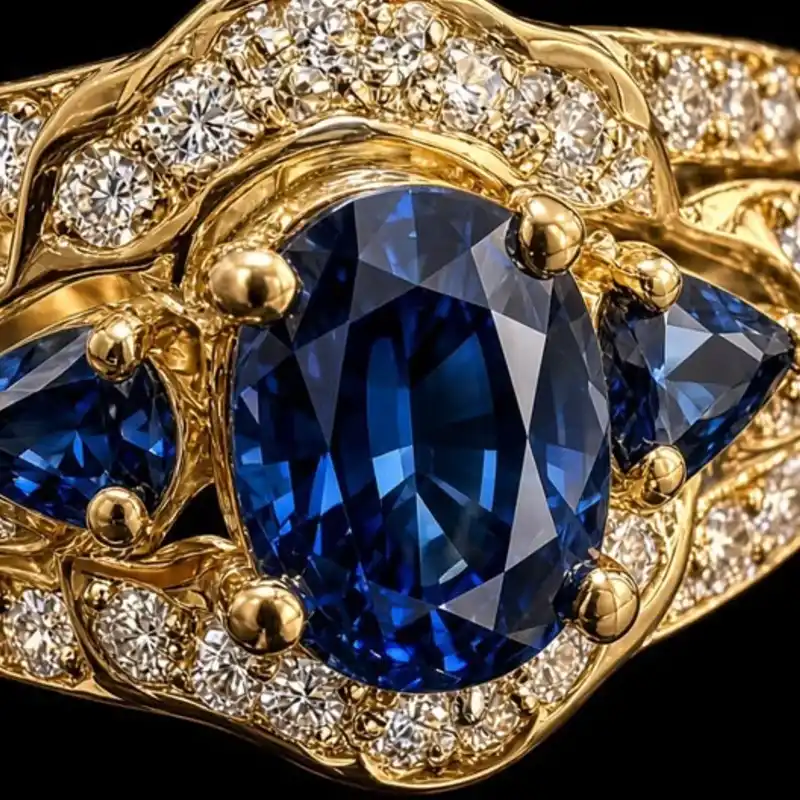 Anillo 14k de Diamantes Naturales