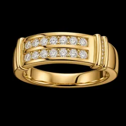 Anillo 14k de Diamantes Naturales