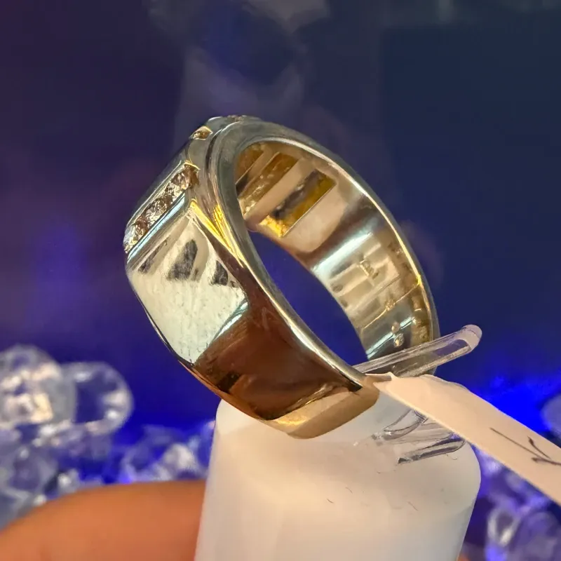 Anillo 14k de Diamantes Naturales