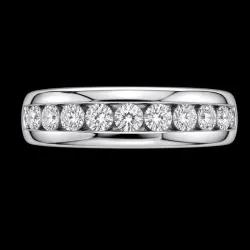 Anillo 14k de Diamantes Naturales Oro Blanco
