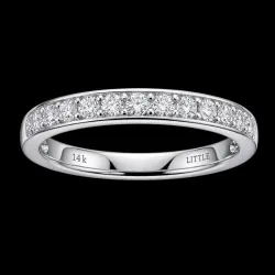 Anillo 14k de Diamantes Naturales Oro Blanco