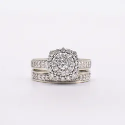 Anillo 14k de Diamantes Naturales