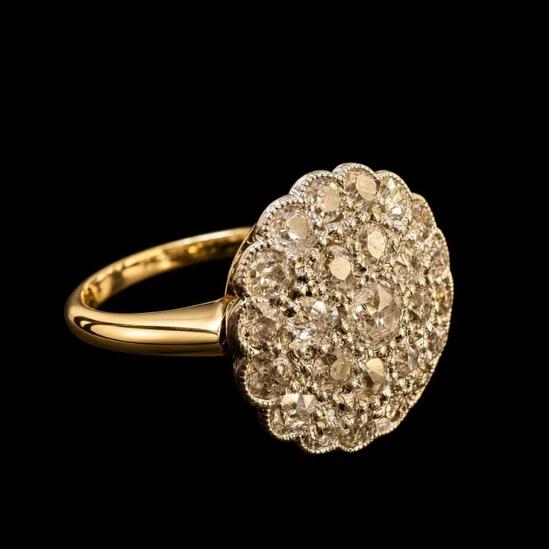 Anillo 18k de Diamantes Naturales