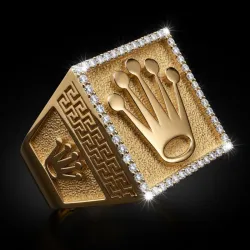 Anillo de Rolex 10k Macizo Super Volumen