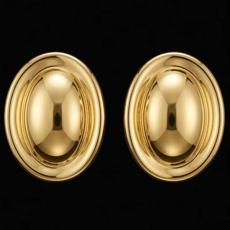 Aretes 14k de Mujer Super Volumen
