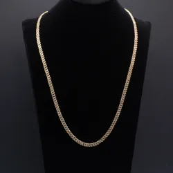 Cadena 10k de Diamantes Naturales Maciza