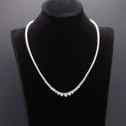 Gargantilla 14k de Diamantes Naturales 
