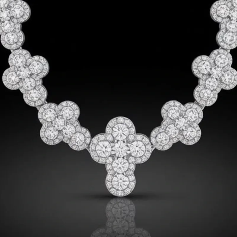 Cadena 14k de Diamantes Naturales Maciza