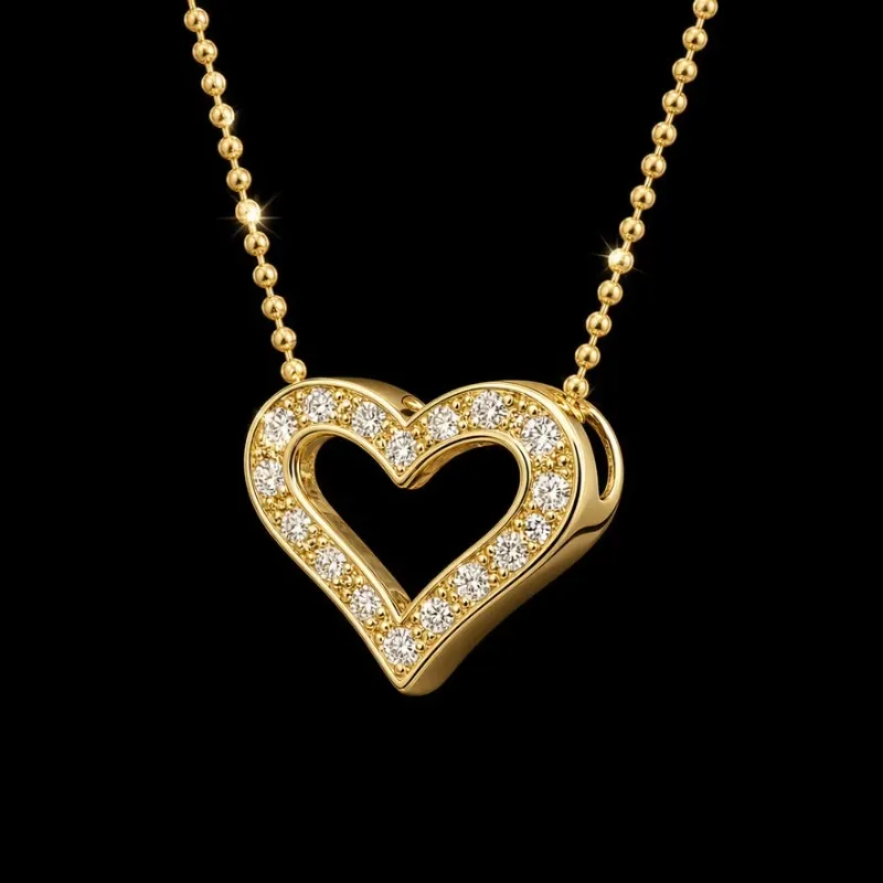 Cadena con Dije 14k de Diamantes Naturales