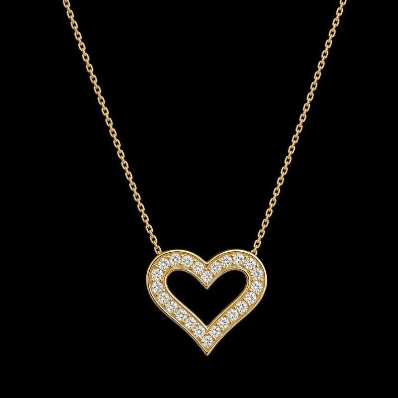 Cadena con Dije 14k de Diamantes Naturales
