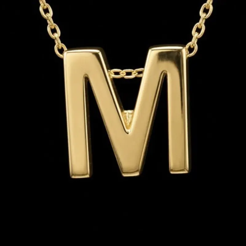 Cadena con Dije Italiano 10k "M"