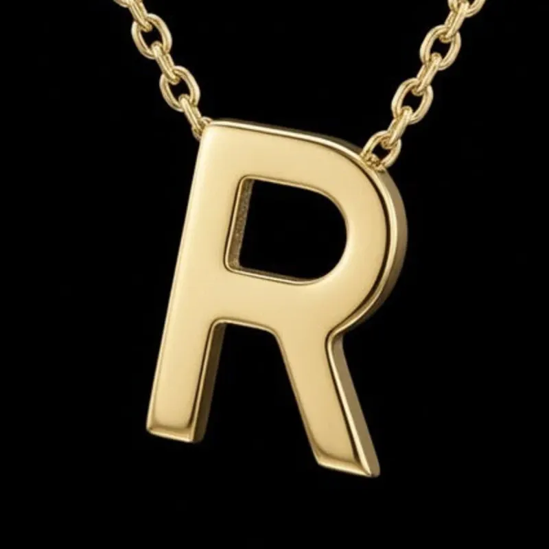 Cadena con Dije Italiano 10k "R"