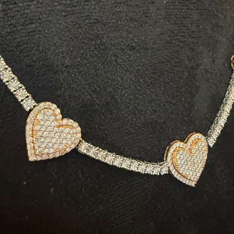 Cadena de Diamantes Naturales 10k