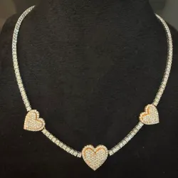 Cadena de Diamantes Naturales 10k