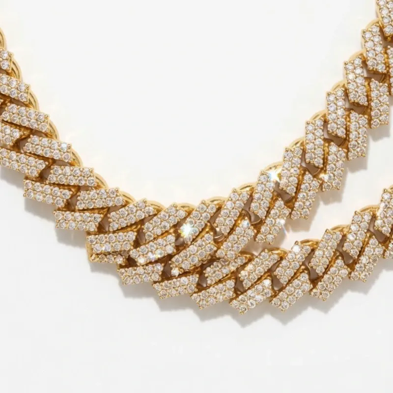 Cadena de Diamantes Naturales Maciza 135g