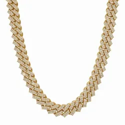 Cadena de Diamantes Naturales Maciza 135g