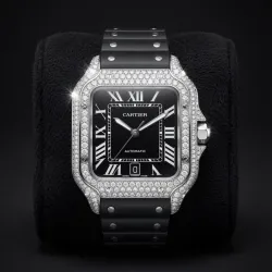 Cartier Santos 2026 de Diamantes Naturales Manilla de Silicona