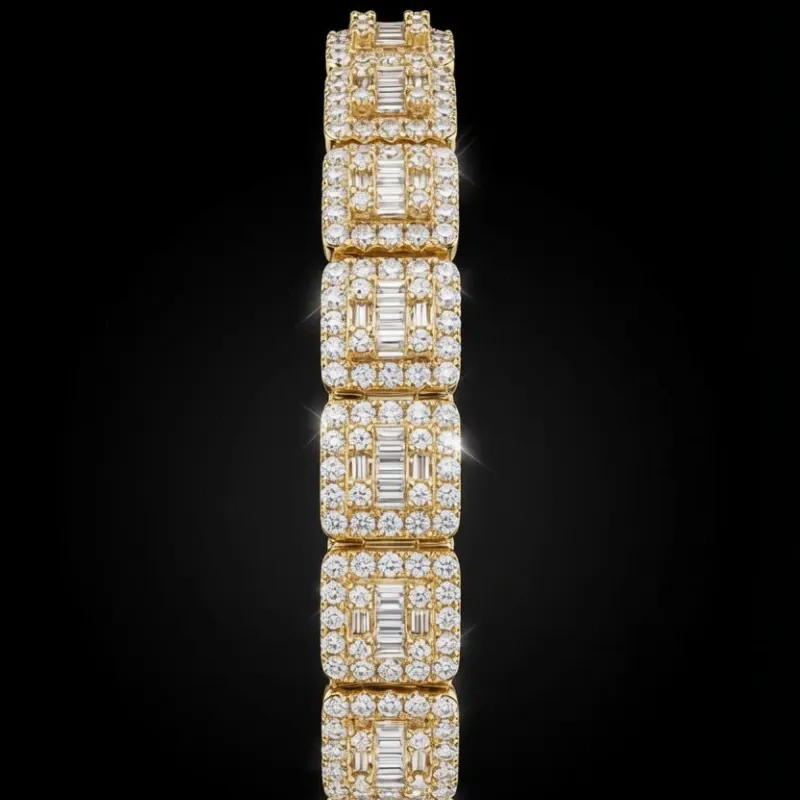 Pulso 14k de Diamantes Naturales