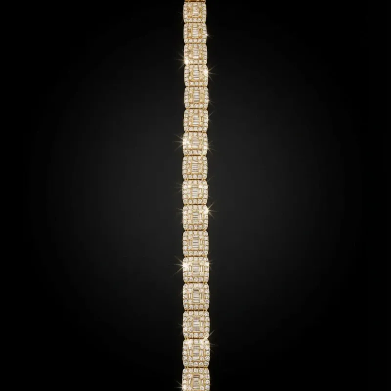 Pulso 14k de Diamantes Naturales