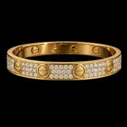 Pulso Cartier 18k Macizo de Diamantes Naturales