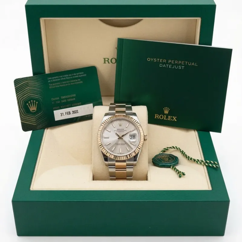 Rolex Date Just 2022 full set Rose Gold