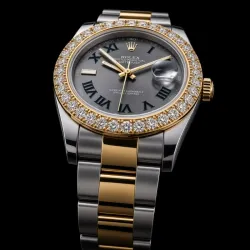 Rolex Just Date 40mm 2019 Bisel Diamantes Naturales + Bisel Oro 18k y Acero