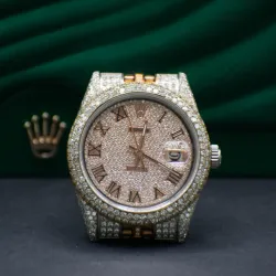 Rolex Date Just 36mm Full Diamantes Naturales
