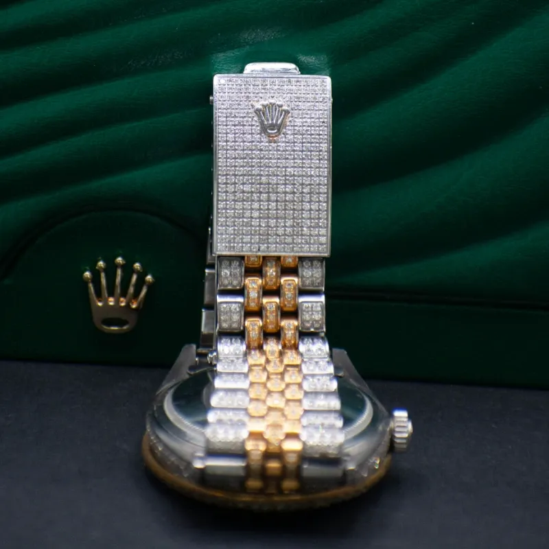 Rolex Date Just 36mm Full Diamantes Naturales