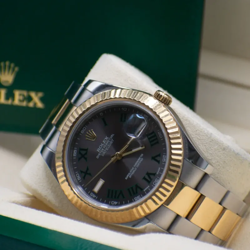 Rolex date Just 2021 Wimbledon Oro 18 y Acero 