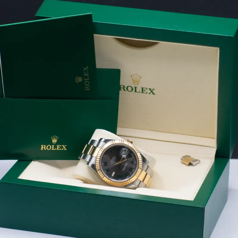 Rolex date Just 2021 Wimbledon Oro 18 y Acero 