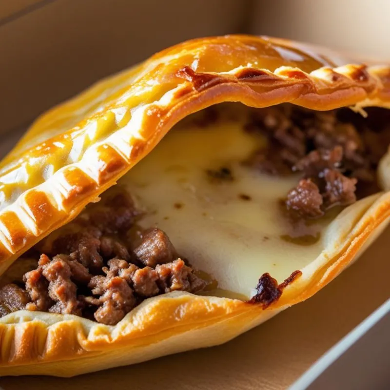 Empanada de Picadillo con Queso Blanco 