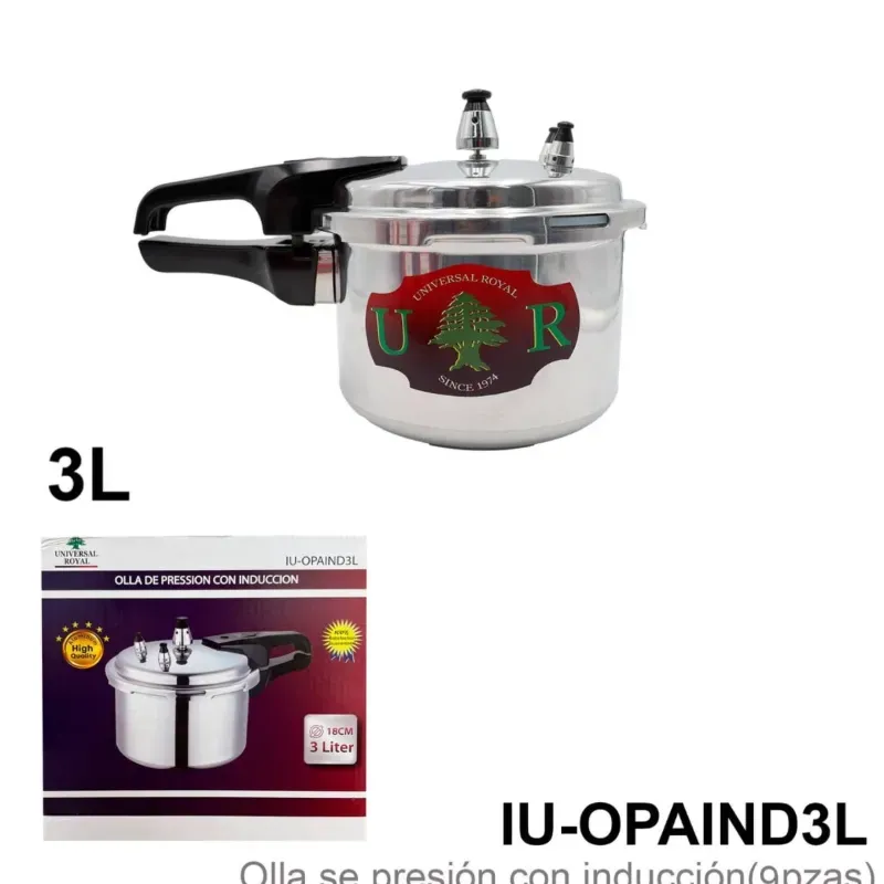 Olla de presión de 3 válvulas 3L