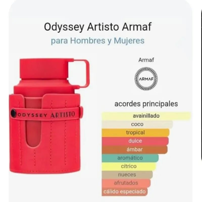 Odyssey Artisto Eau De Parfum 100  ml   3.4 FL.OZ Para Hombre de  Armaf 