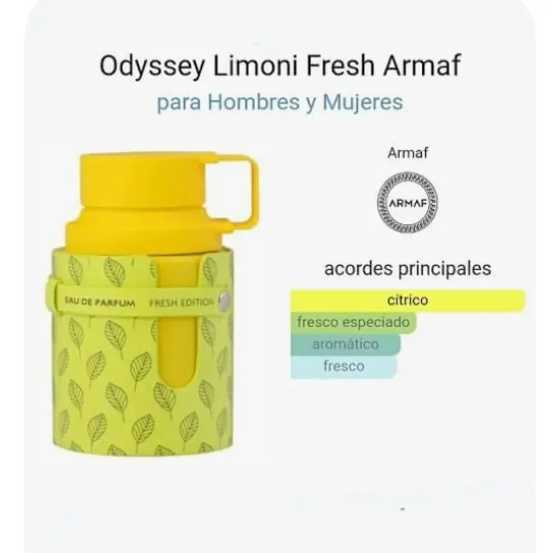 Odyssey Limoni Fresh Edition Eau  De Parfum 100 ml   3.4 fl. oz Unisex  de Armaf