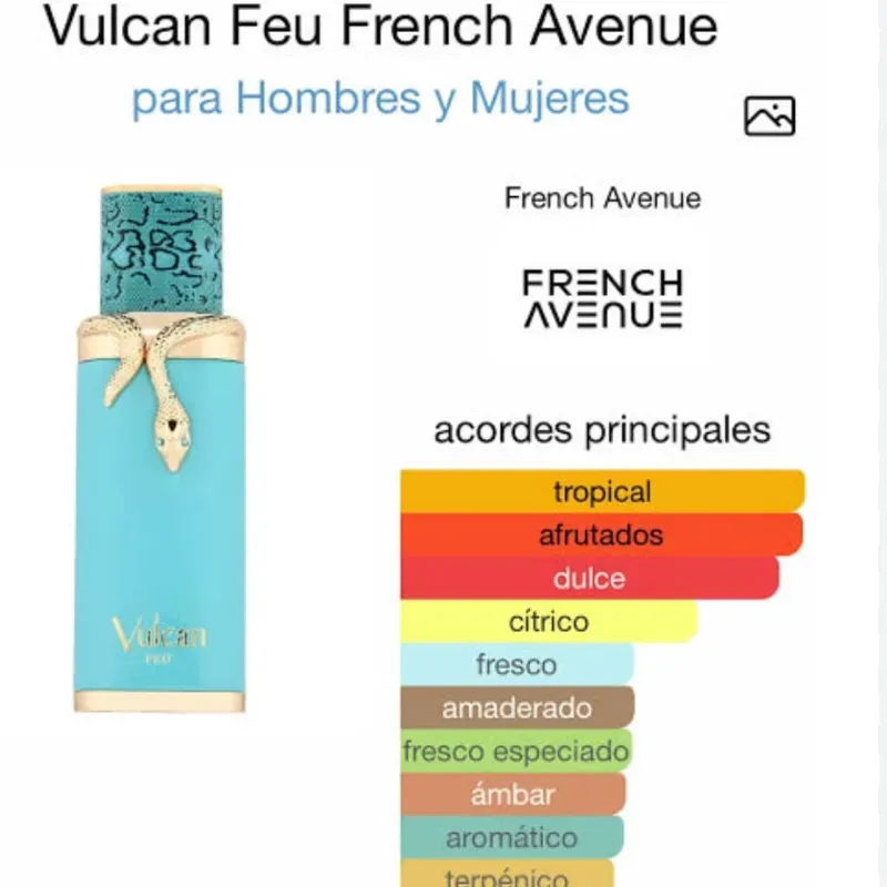 VULCAN FEU UNISEX EDP - 100ML  (3.4oz) BY FRENCH AVENUE