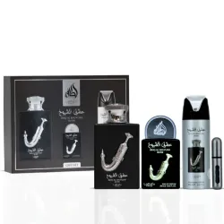 Ishq Al Shuyukh Silver 3-Piece Perfume Gift Set by Lattafa Pride