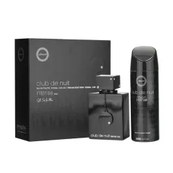 Set Club De Nuit Intense 2Pcs Gift Set for Men 6 oz EDT Spray 8 oz Body Spray