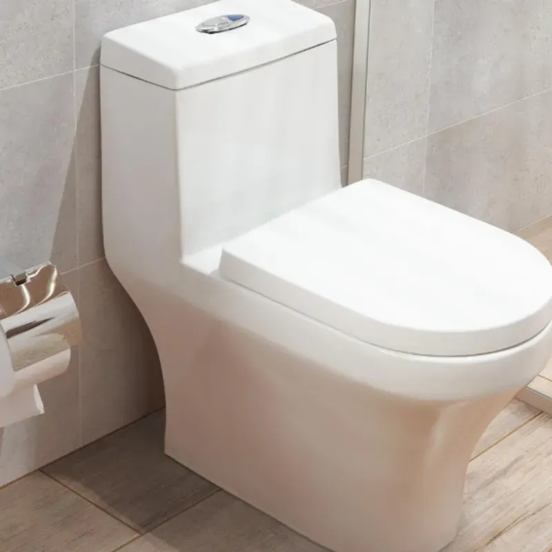 Sanitario Fussion Alongado Blanco con Asiento Completo Corona