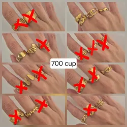 Anillos dorados de acero inoxidable 