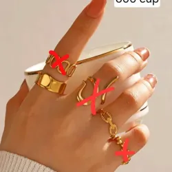 Anillos dorados de acero inoxidable 